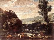 BONZI, Pietro Paolo Landscape with Shepherds and Sheep  gftry Sweden oil painting reproduction